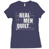 real men quilt Ladies Fitted T-Shirt