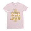 kings are born in january Ladies Fitted T-Shirt