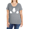 Chicken and Little Chick Ladies Curvy T-Shirt