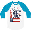 happy 4th of july 3/4 Sleeve Shirt