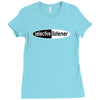 funny t shirt selective listener rude tee offensive shirt Ladies Fitted T-Shirt