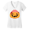 pumpkin brain Women's V-Neck T-Shirt