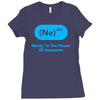 nerdy to the power of awesome Ladies Fitted T-Shirt