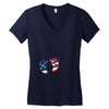 4th of July Baby Foot Women's V-Neck T-Shirt