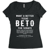 want a better texas Women's Triblend Scoop T-shirt