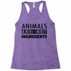 Animals Are Not Ingredients Racerback Tank