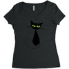 black cat idiot Women's Triblend Scoop T-shirt