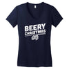 beery christmas hops drinking beer funny Women's V-Neck T-Shirt