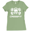 crossfit skull Ladies Fitted T-Shirt