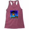 florida palm trees sunset Racerback Tank