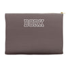 dork funny slogan Accessory Pouches