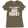 Eat Sleep Ride Ladies Fitted T-Shirt