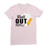Butt Out Lung Cancer Awareness Ladies Fitted T-Shirt