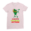 hot grill on grill action Ladies Fitted T-Shirt