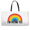 I Am Voting Yes Weekender Totes