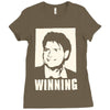 charlie sheen   winning   official Ladies Fitted T-Shirt