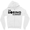 the boring company black logo Zipper Hoodie