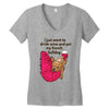 hi quality frenchie Women's V-Neck T-Shirt