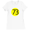 73 the perfect number t shirt the big bang theory cool funny Ladies Fitted T-Shirt