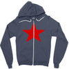 red star army Zipper Hoodie