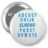 alphabet abc elemno Pin-back button