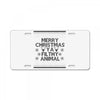 merry christmas ya filthy animal License Plate