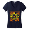 started from the bottom Women's V-Neck T-Shirt