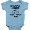 throat punch i win Baby Bodysuit