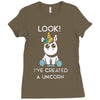 look i've created a unicorn Ladies Fitted T-Shirt