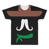 ladies sombrero  funny retro mexico mustache designer All Over Men's T-shirt