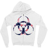 floral hazard Zipper Hoodie