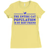 the entire cat population is my Ladies Fitted T-Shirt