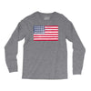 t-rex vintage american flag Long Sleeve Shirts