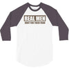 real men hunt for their food father's day hunting fishing funny 3/4 Sleeve Shirt