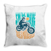 smile more, ride a motorcycle Throw Pillow