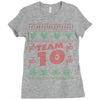 team 10 ugly christmas Ladies Fitted T-Shirt