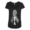 fallen soldier ribbon never forget military Maternity Scoop Neck T-shirt