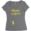 Muggle On Board Yellow Women's Triblend Scoop T-shirt