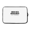 under new management just married Laptop sleeve