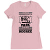 Never Underestimate A Papa With An Engineer Degree Ladies Fitted T-Shirt