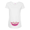 Two Peas In a Pod Twin Baby Girls Maternity Scoop Neck T-shirt