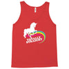 totally straight funny rainbow unicorn gay pride novelty fashion Tank Top