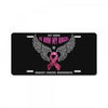 my hero is now my angel breast cancer awareness License Plate