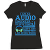 audio engineer tee Ladies Fitted T-Shirt
