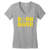 born raver Women's V-Neck T-Shirt
