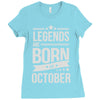legends are born in october Ladies Fitted T-Shirt