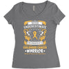 Never Underestimate The Strength Of A Childhood Cancer Warrior Women's Triblend Scoop T-shirt