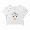 birthday unicorn family series birthday boy Crop Top