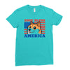 doge bless america Ladies Fitted T-Shirt