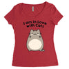 i am in love with cats Women's Triblend Scoop T-shirt